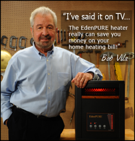 Bob Vila Edenpure Electric Efficient Quartz Infrared Heater